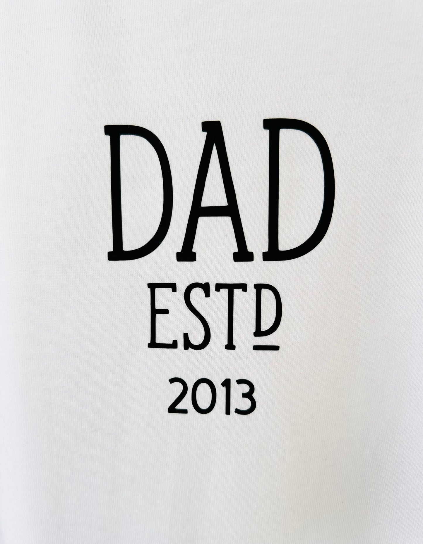 Personalised DAD T-Shirt in Black or White