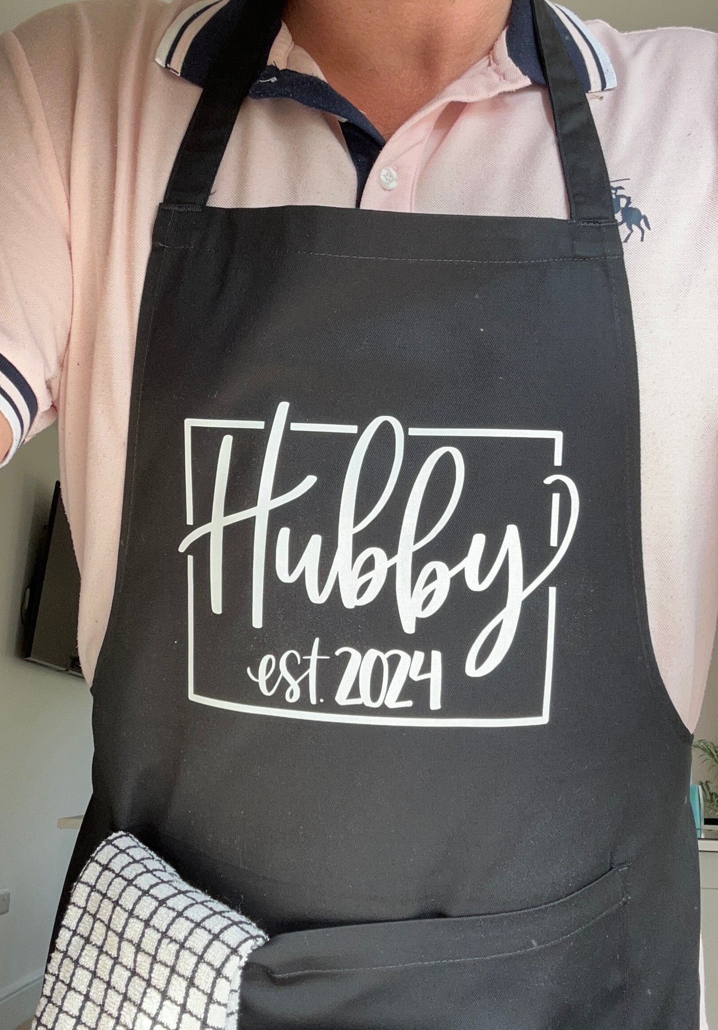 Wifey & Hubby EST. ‘YEAR’ Cooking/BBQ Apron’s (sold individually or as a pair)