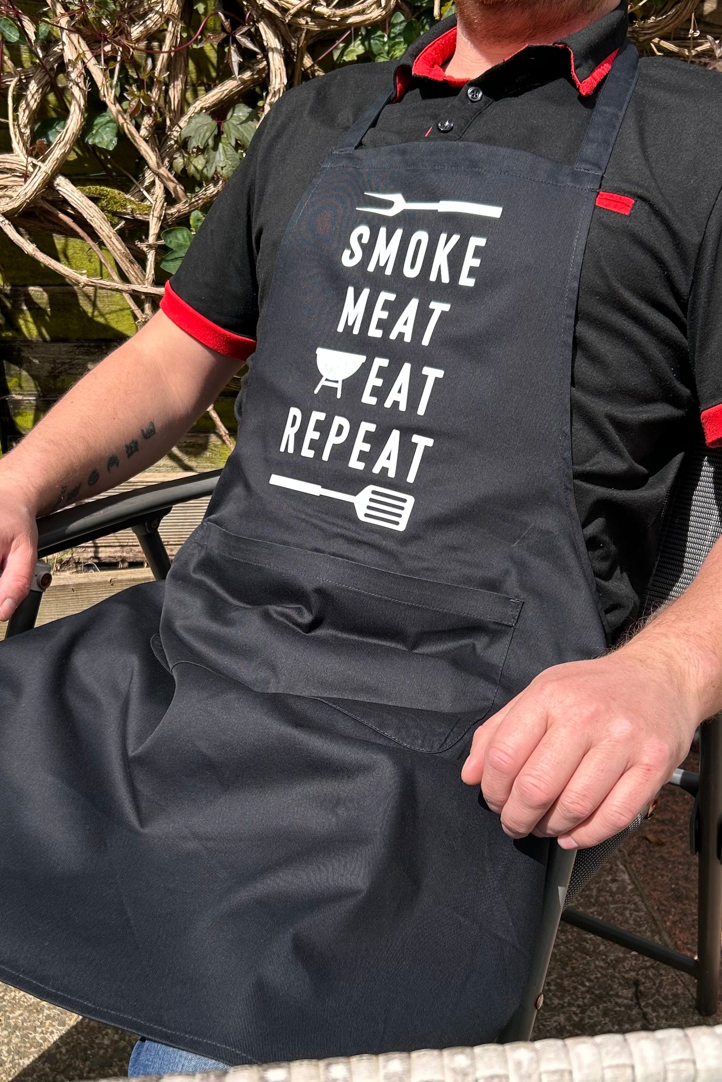 Smoke Meat Eat Repeat BBQ Apron - Father’s Day Gift