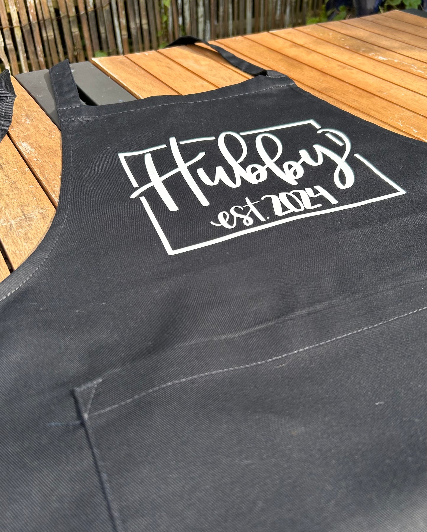 Wifey & Hubby EST. ‘YEAR’ Cooking/BBQ Apron’s (sold individually or as a pair)