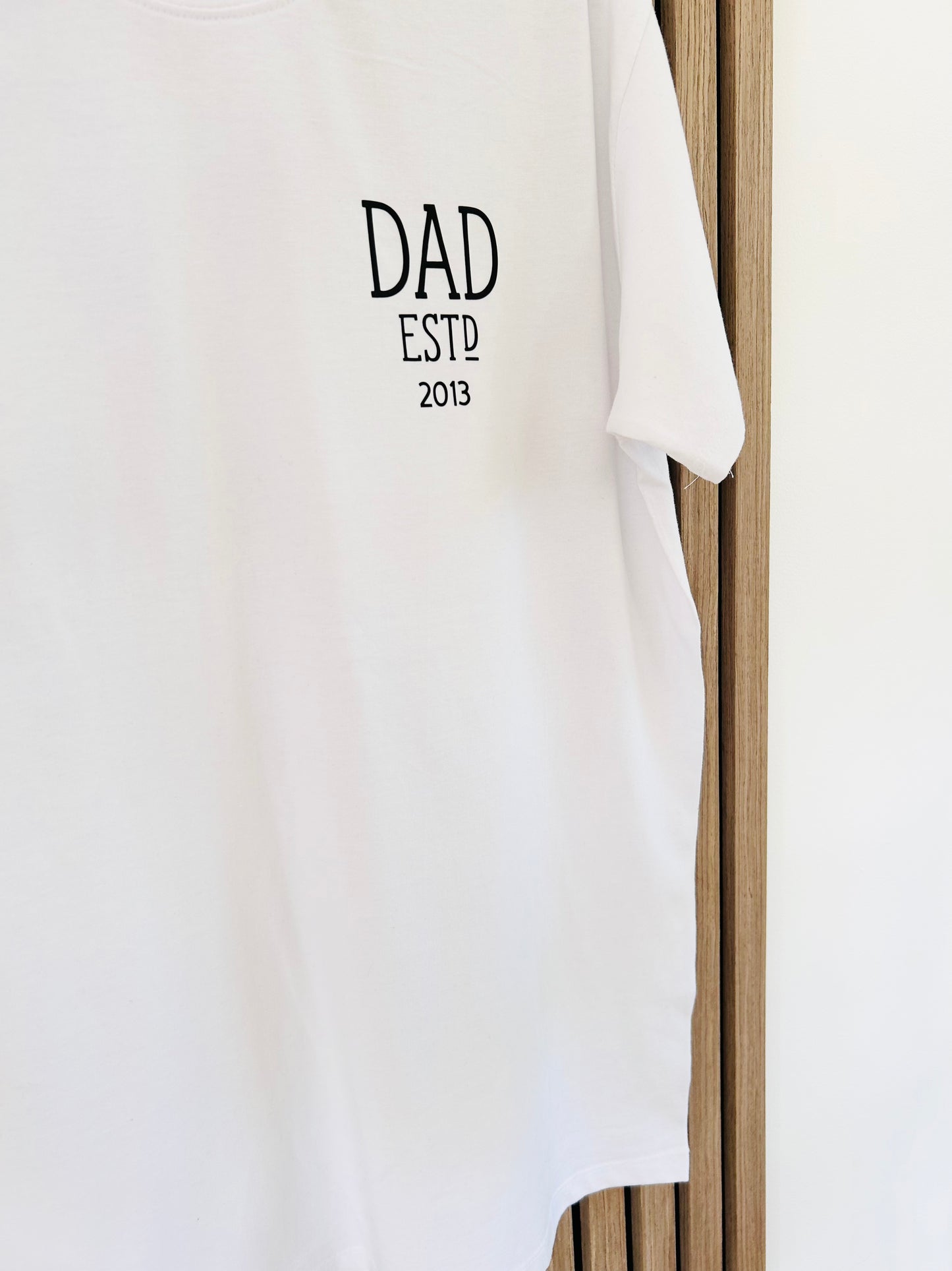 Personalised DAD T-Shirt in Black or White