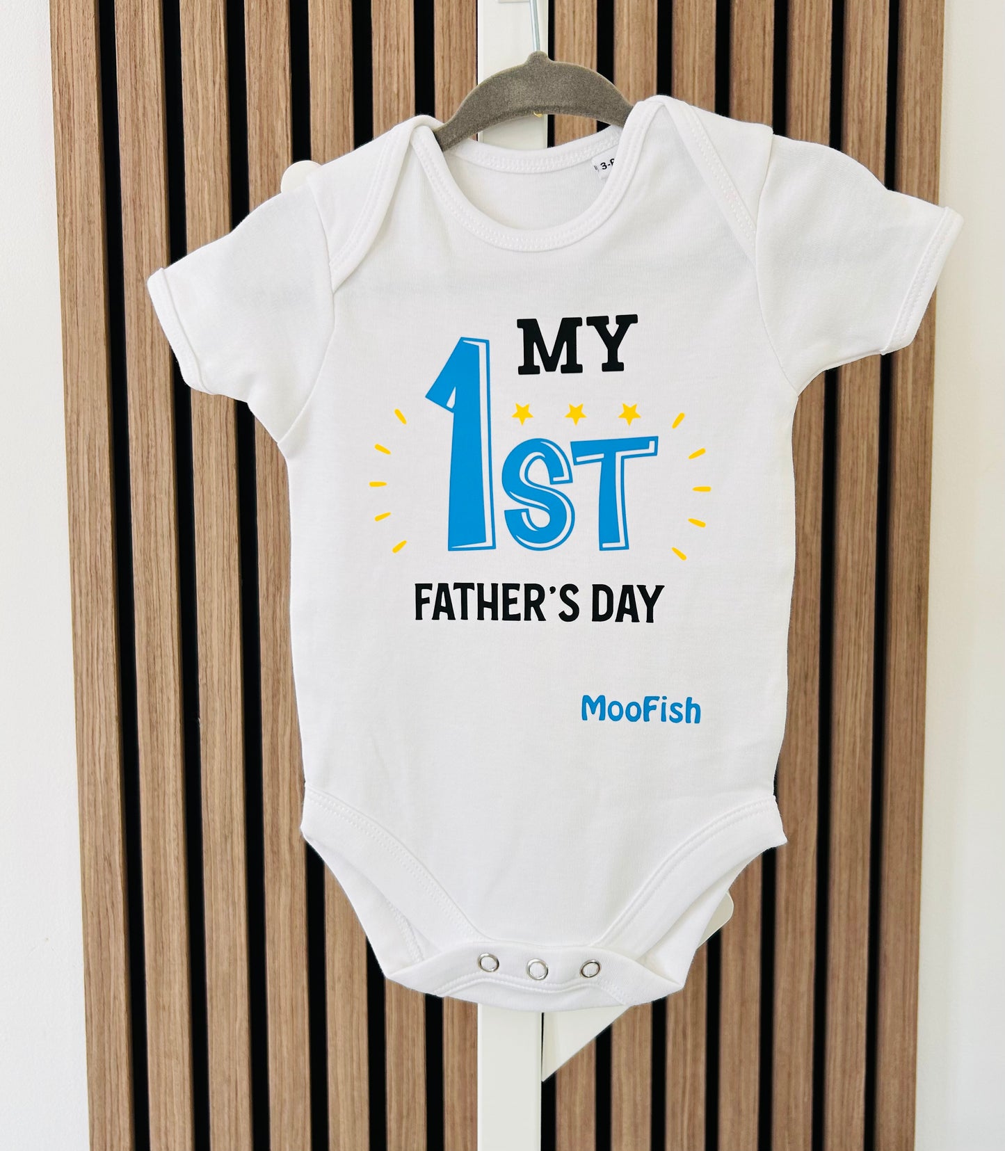 My 1st Father’s Day Baby Vest in Blue